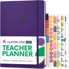 Teacher Planner &ndash; School Year Planner with Calendars & Lesson Plans(Purple)