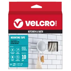 VELCRO(R) Brand Industrial Strength Low Profile Tape 1"X10'-White