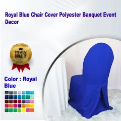 Royal Blue Chair Cover Polyester Banquet Event Decor