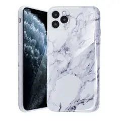 Glossy Marble Case For iPhone 11 Pro Max 6.5 inch (2019), Soft Flexible Slim TPU Rubber Smooth Cover Shockproof & Anti-Scratch, White Marble by Insten