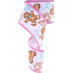 2.5" Gingerbread Royal Ribbon: White (10 Yards)