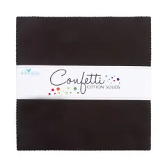 Confetti Cotton 10" Square Pack (Layer Cake / 10" Stacker) in Licorice byfor Riley Blake (10-120-LICORICE-42)