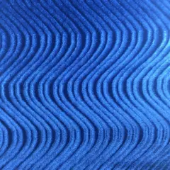 1 Yard Swirl Velvet Flocking Fabric for Upholstery Home Decor Drapery Crafts 58/60" Width Royal Blue