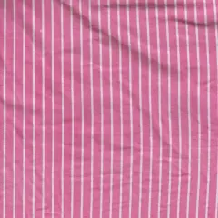 1 Yard Vertical Stripe DTY Brushed Knit Fabric Soft Stretch Polyester Spandex 58/60 Inches Wide FUCHSIA/WHITE