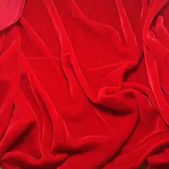 1 Yard Silk Rayon Velvet Fabric 45 Inches Width Red