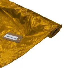 1 Yard Metallic Tissue Lame Fabric Lightweight Shiny Draping Material for Decor and Craft Dark Gold
