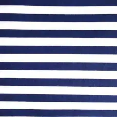 1 Yard Striped Poly Cotton Fabric Soft, Durable, Machine Washable & Home Use 59 Inches Wide Navy