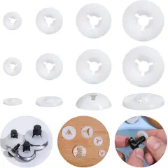 00pcs Washers for Safety Eyes Backs 9-20mm Plastic Washers 5 Size