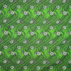 1 Yard Tiare Waves Polynesian Tattoo Polyester Fabric For Clothing Crafts And Cultural Projects 60 Inch Width Lime Green