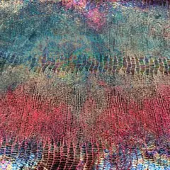 1 Yard Stretch Tie Dye Lizard Skin Velvet Multi Foil Fabric 60 Inches Width Hot Pink