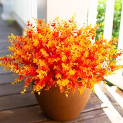 Artificial Fake Fall Autumn Eucalyptus Plants