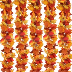 5 Pack Fall Garland - Leaves Garland,Fall Leaf Garland