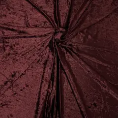 1 Yard Crushed Stretch Velvet Fabric for Apparel Costumes Leggings Tops 60" Width Dark Burgundy