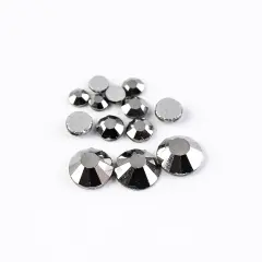 Crystal Lane DIY Combo Glass Flatback Rhinestones SS3 / SS6 / SS12 Hematite