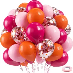 60 Pcs 12 inch Pink and Orange Latex Balloons