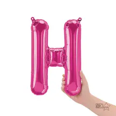 NorthStar Balloons&reg; 16 Inch Letter H Magenta Air Fill Only