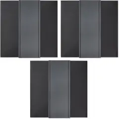 8" Medium Black Gift Boxes with Wrap Bands (3 Boxes, 3 Wrap Bands) for Weddings, Bridal Parties, Groomsmen Gifts, Valentine's Day, Graduations, Wrapped Treats and Cookies