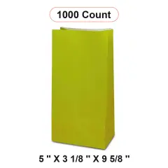 Colored Paper Party Favor Bags 5'' x 3 1/8'' x 9 5/8''