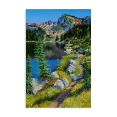 Stupell Industries Alpine Lake Landscape Canvas Wall Art Design by Andrew Kiss