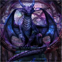 Diamond Painting Kit - Fantasy Dragon In Cathedral