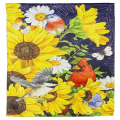 Sunflower Glory Summer Garden Flag 2 Sided Birds