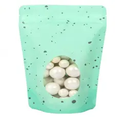 Robin's Egg Speckled Egg Stand Up Zipper Pouch 5 1/8" x 3 1/8" x 8 1/8" 25 pack ZBGSW3ER