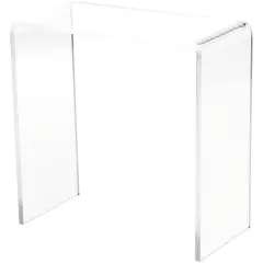 Plymor Clear Acrylic Vertical Rectangular Display Riser, 8" H x 8" W x 4" D (1/4" thick)