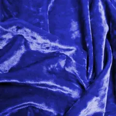 Frozen Crushed Stretch Velvet Fabric Royal