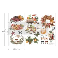 Small Transfers - Autumn Essentials - 3 sheets, 6"x12"