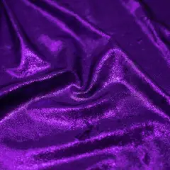 1 Yard Foiled Stretch Velvet Fabric with All Over Foil for Costumes 36" x 60" Length by Width Black/Purple