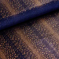 Venomous Foil Printed Stretch Velvet Fabric Royal