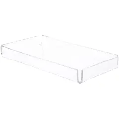 Plymor Clear Acrylic Open Corner Merchandise Display Tray, 6.25" W x 12.25" D x 1.5" H
