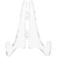 Plymor Clear Acrylic Mini Adjustable Folding Display Easel, 2.125" H x 1.625" D