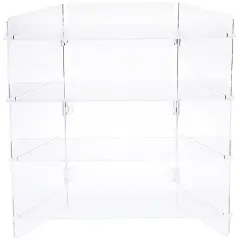 Plymor Clear Acrylic Portable Folding 3-Shelf Display