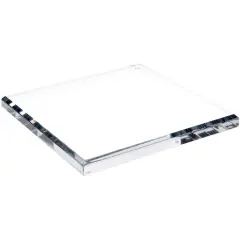 Plymor Clear Acrylic Square Beveled Display Base, 9" W x 9" D x 0.75" H