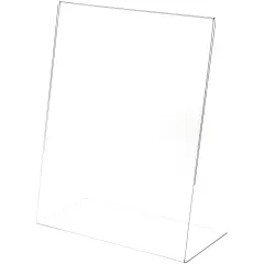 Plymor Clear Acrylic Sign Display / Literature Holder (Angled), 11" W x 14" H