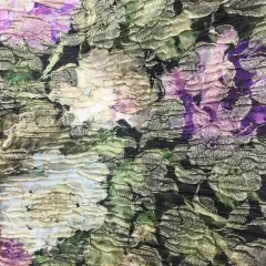 1 Yard Silk Lame Crinkle Print Fabric for Dresses and Evening Wear 44/45 Inches Wide