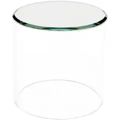 Plymor Clear Acrylic Cylinder Display Riser with Mirror Top, 4" H x 4" D