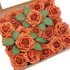 50pcs Artificial Flower - Burnt Orange (Box Pack)
