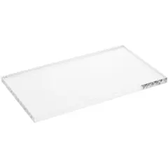 Plymor Clear Acrylic Rectangular Standard-Edge Display Base, 5" W x 3" D x 0.25" H