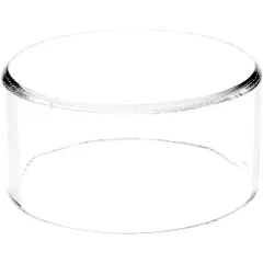Plymor Clear Acrylic Round Cylinder Display Riser, 2" H x 4" D