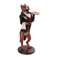 Pit Bull Butler Statue