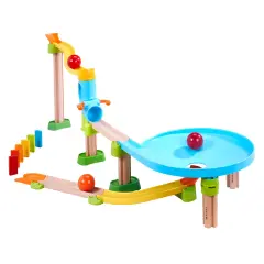 HABA Marble Run Kullerbu Traffic Jam, Ball Track Building Sets for Toddlers 2 and Up, 33 Piece Educational Marble Maze Game Multicolor