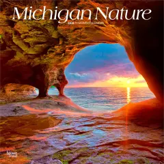 Michigan Nature | 2026 12 x 24 Inch (Hanging) Monthly Square Wall Calendar | Plastic-Free
