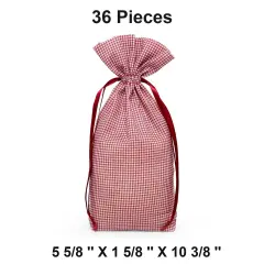 Durable Gingham Cotton Bag 5 5/8" x 1 5/8" x 10 3/8"