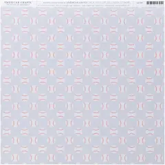 American Crafts Everyday Single-Sided Cardstock 12"X12"-Baseballs