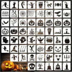 Small Stencils for Painting on Wood Reusable, 3 Inch Reusable Stencil (halloween)