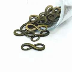 Bronze Infinity Connector Charms, 23x8mm