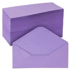 200 Pack #10 Purple Colored Envelopes Bulk - Gummed Seal Letter Size for Party Invitations, Business Mailing, Checks, Holidays, Greeting Cards, Thank You Notes (4.1in x 9.5in)