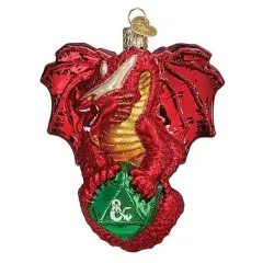 Old World Christmas 4.75 In Dungeons & Dragon Red Dragon Christmas Tree Ornament , Power Game
